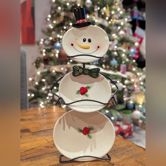 Snowman Decorative Plates - Picture 3 of 5